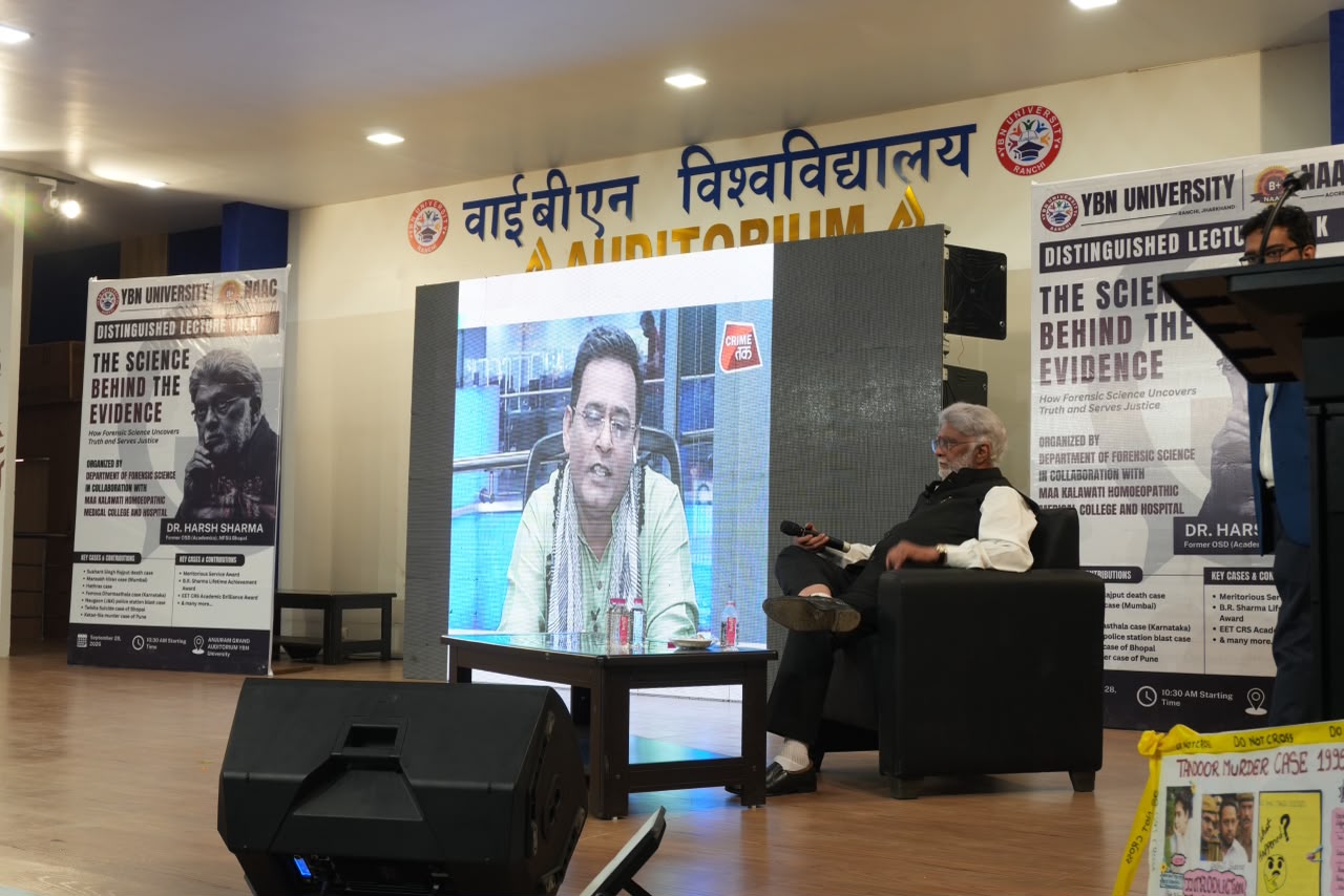 फॉरेंसिक विज्ञान के दिग्गज डॉ. हर्ष शर्मा ने YBN में साझा किया अपराध जांच का वैज्ञानिक अनुभव - header image
