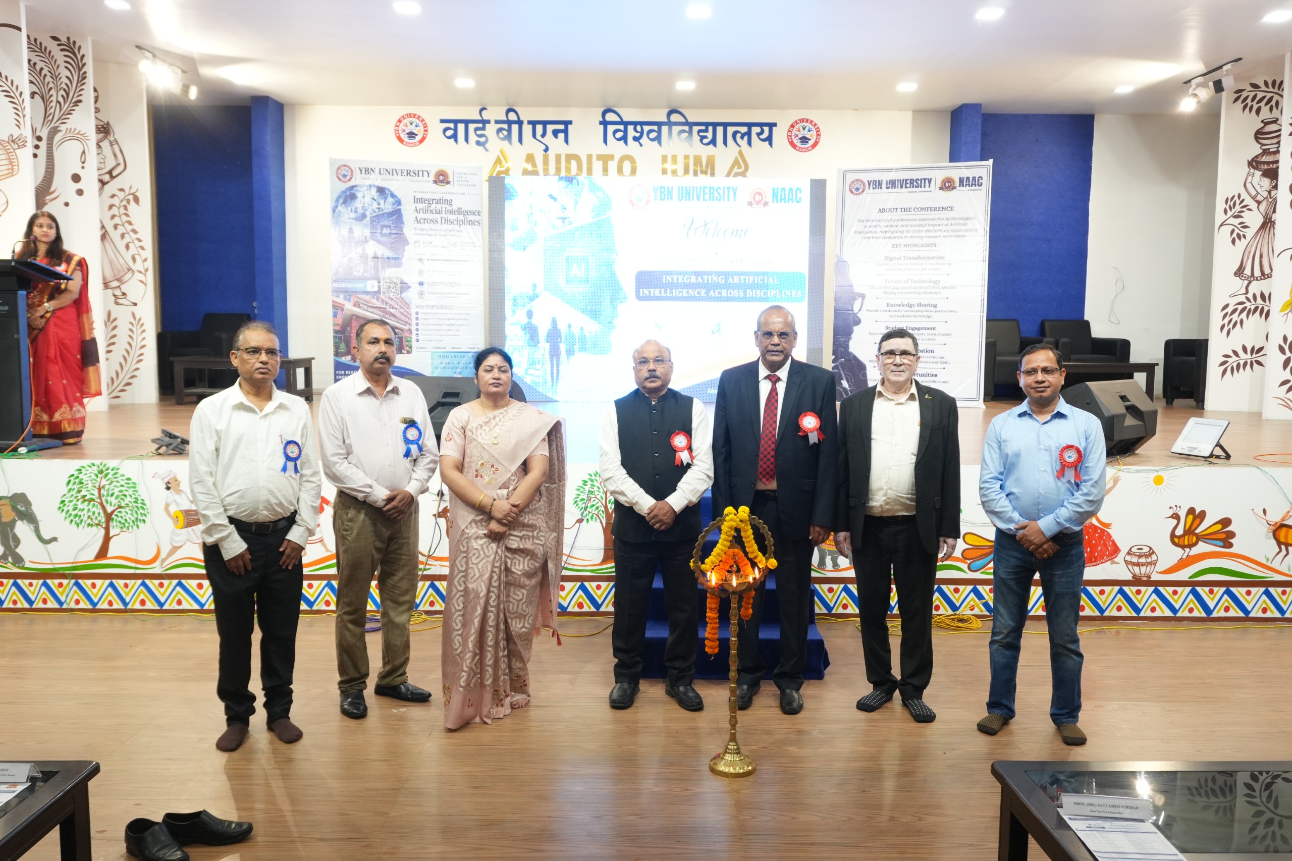 YBN विश्वविद्यालय में अंतरराष्ट्रीय सम्मेलन का भव्य शुभारंभ, AI के बहुआयामी उपयोग पर हुआ मंथन - header image